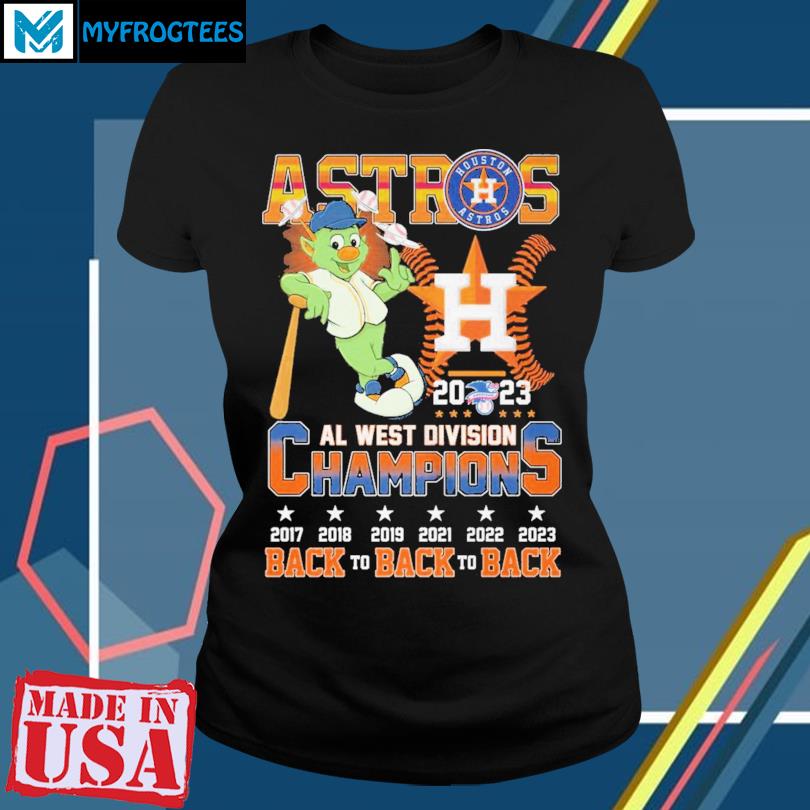 Houston Astros AL West Division Champions Back To Back To Back 2017 2023  Shirt - High-Quality Printed Brand