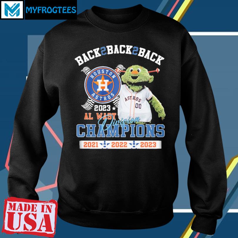 NEW Back 2 Back 2 Back Houston Astros 2023 Al Wast Division Champions  Unisex T-Shirt