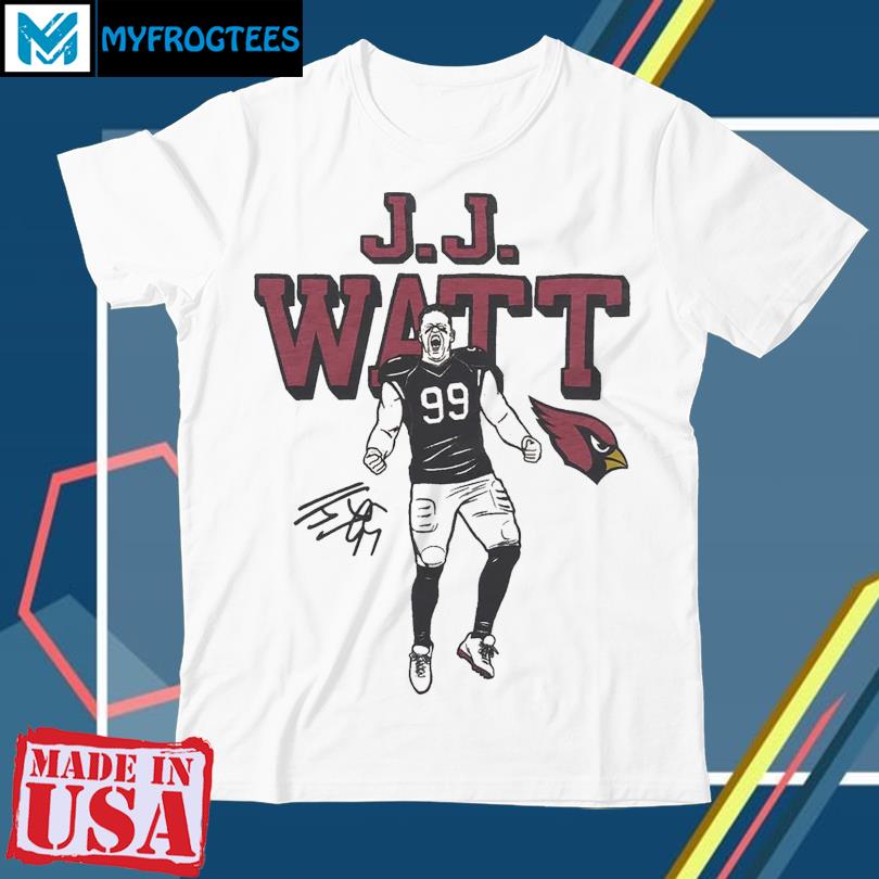 Men's Fanatics Branded J.J. Watt Cardinal Arizona Cardinals Player Name & Number Hoodie T-Shirt Size: Large