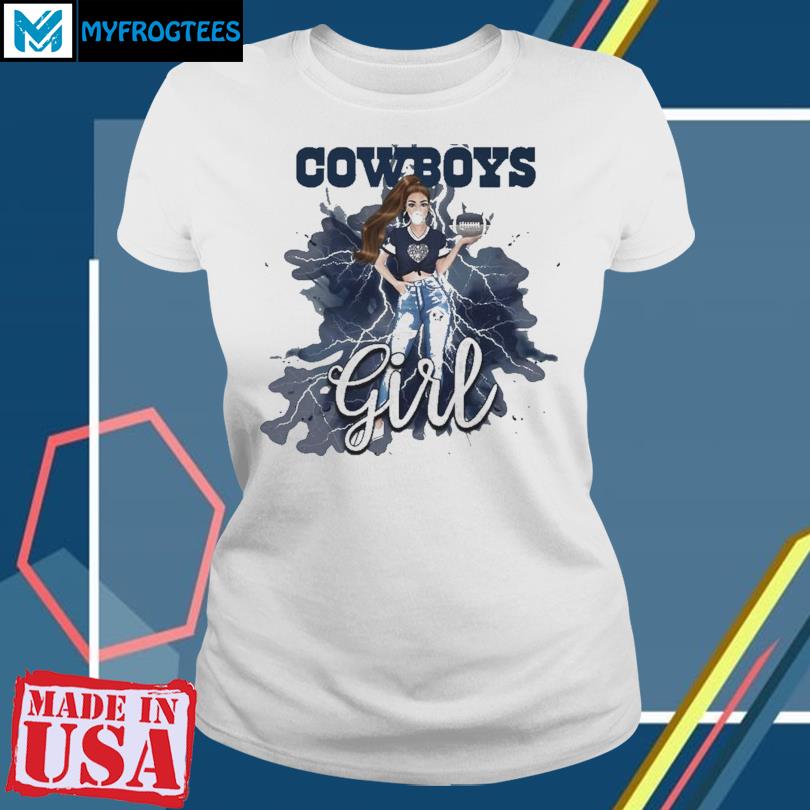 This Girl Loves The Cowboys. Ladies Fitted T-Shirt