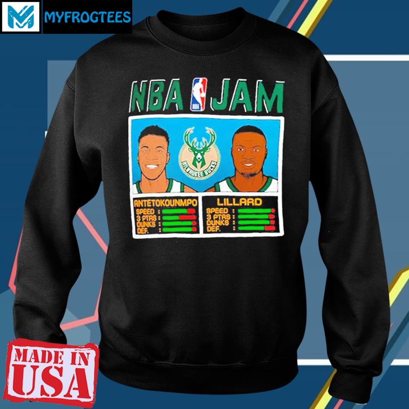Official damian Lillard Giannis Antetokounmpo Milwaukee Bucks Homage Nba  Jam T-Shirt, hoodie, sweater, long sleeve and tank top