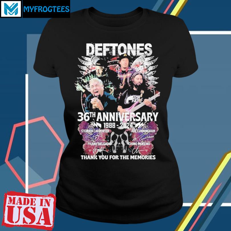 Deftones 36th Anniversary 1988-2024 Thank You For The Memories Unisex T- Shirt, hoodie, sweater and long sleeve