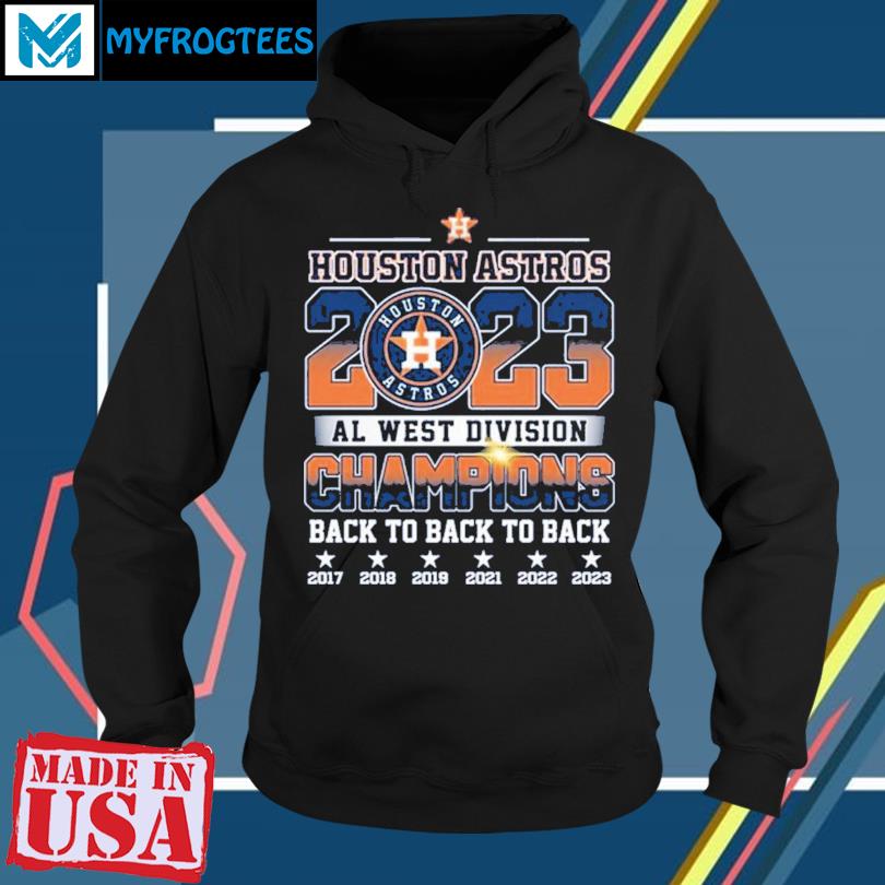 Official back 2 back 2 back al west Division champions houston astros shirt,  hoodie, sweatshirt for men and women