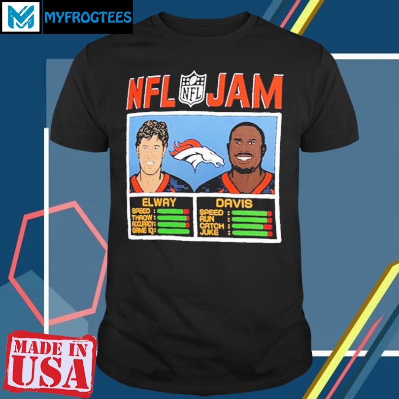 Nfl Jam Denver Broncos Elway And Davis Shirt - Shibtee Clothing