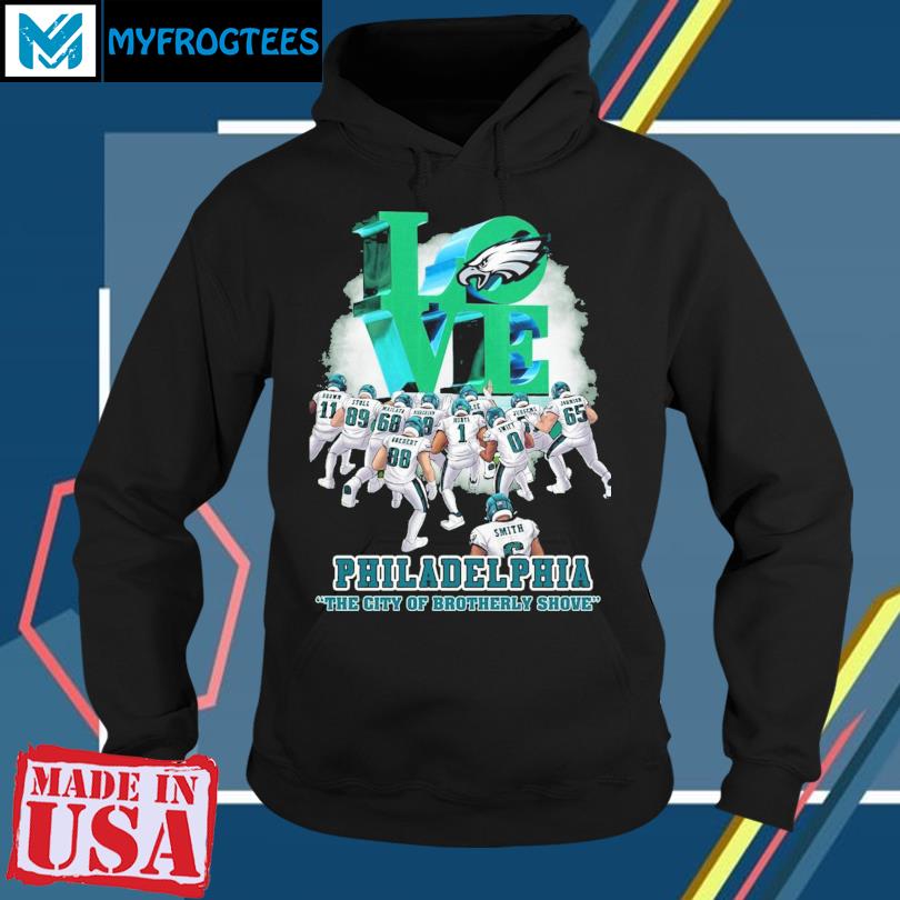 Premium Brotherly shove no one likes us we don't care philadelphia eagles  shirt, hoodie, sweater, long sleeve and tank top