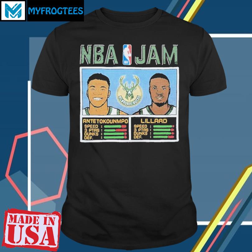 Nba Jam Bucks Antetokounmpo And Lillard Shirt - Guineashirt Premium ™ LLC