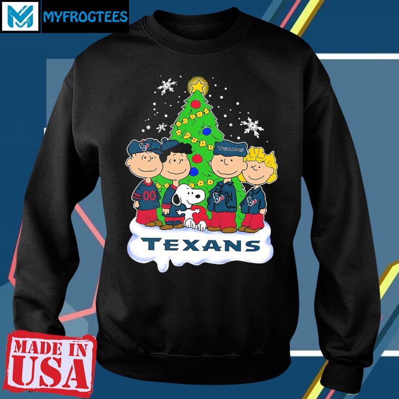 Houston Texans The Peanuts Christmas Tree Sweatshirt - Hersmiles