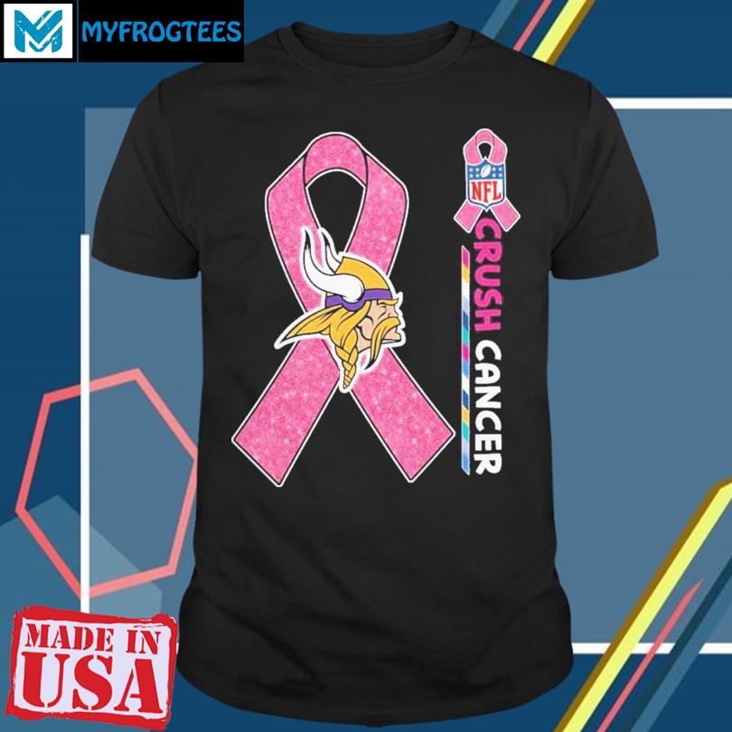 Crush Cancer Minnesota Vikings NFL Shirt Cancer Support Women Men Shirt -  Best Seller Shirts Design In Usa