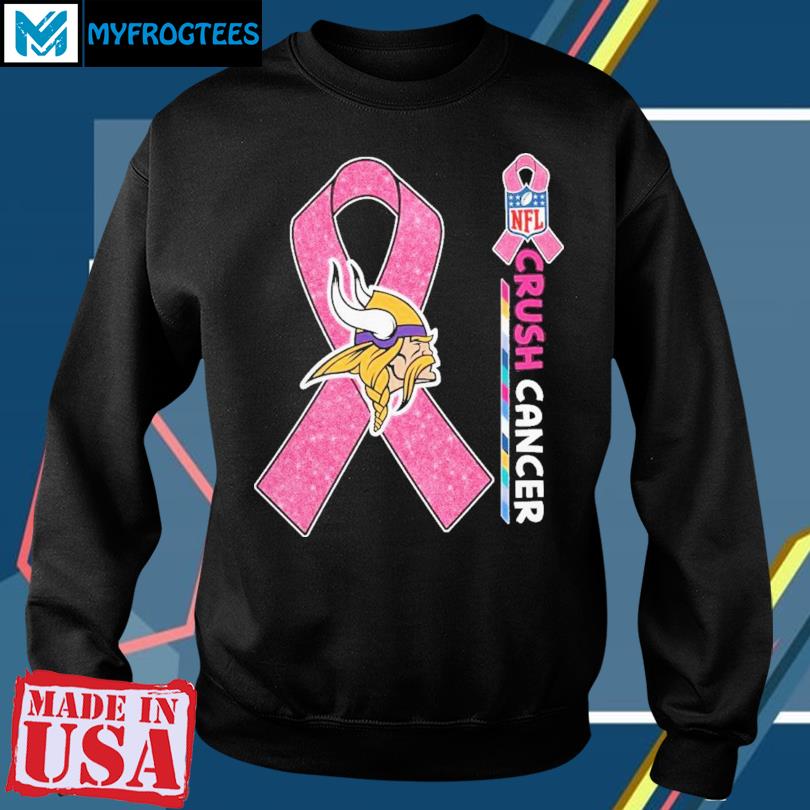 Crush Cancer Minnesota Vikings NFL Shirt Cancer Support Women Men