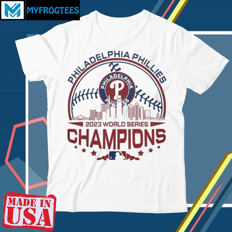 Philadelphia Phillies Skyline 2023 World Series Champions New