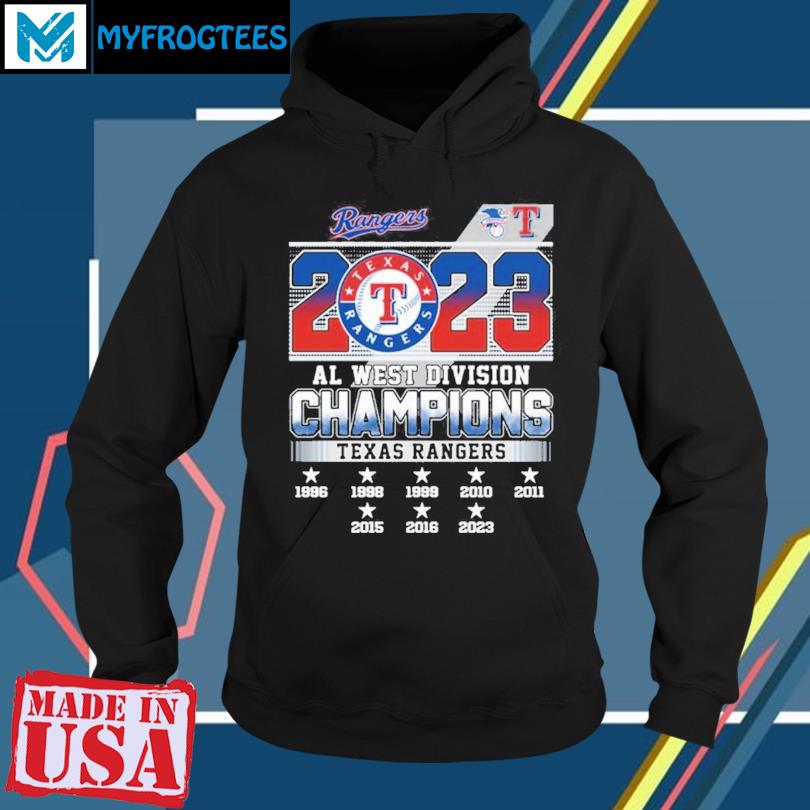 Official texas Rangers Al West Champs 2023 T-Shirt, hoodie