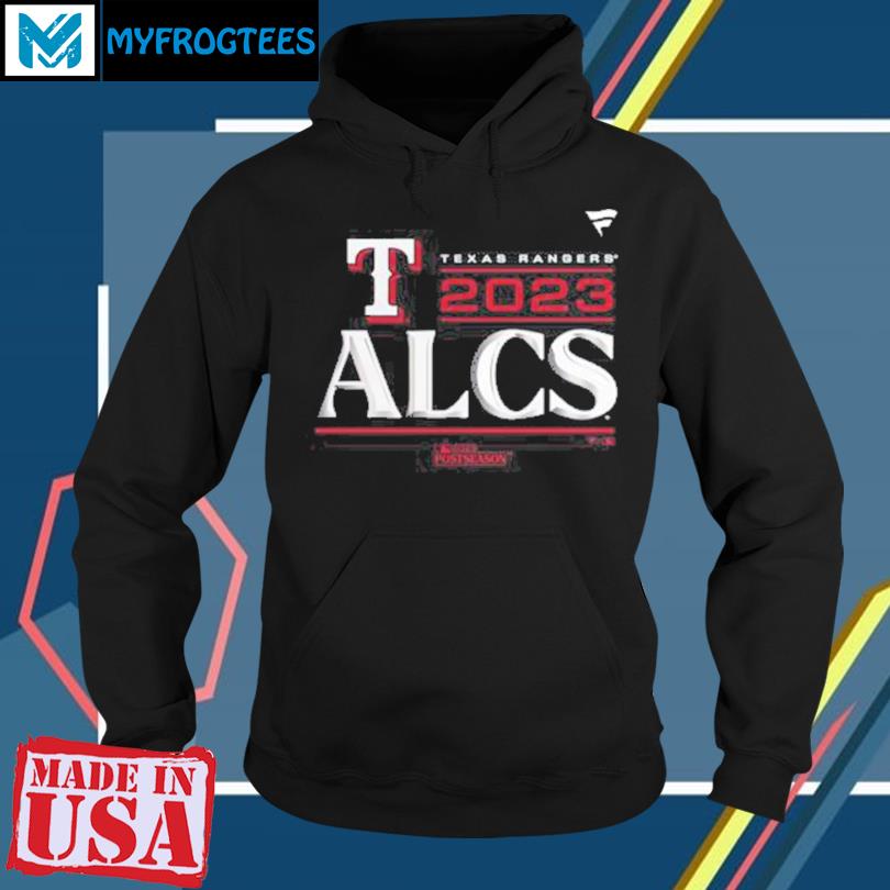 Texas Rangers Fanatics Branded Black 2023 Alcs Locker Room Shirt, hoodie,  sweater and long sleeve
