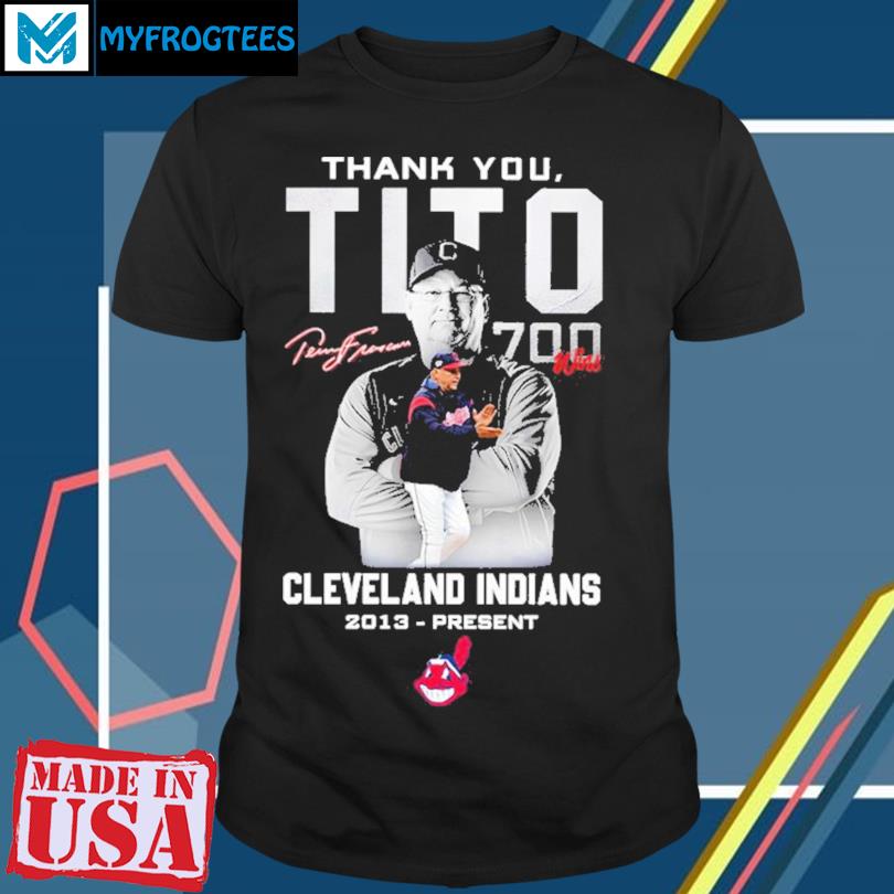 Thank You Tito Cleveland Indians 2013 Present Signature Shirt, hoodie,  sweater and long sleeve