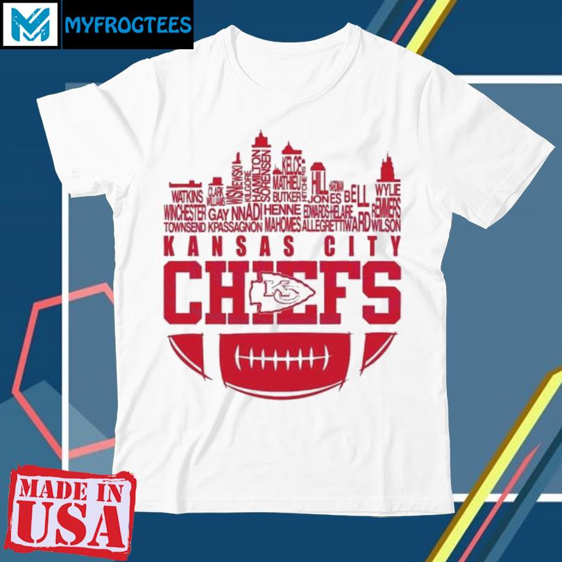 Kansas City Chiefs Skyline Football Names T-Shirt, hoodie, sweater and long  sleeve