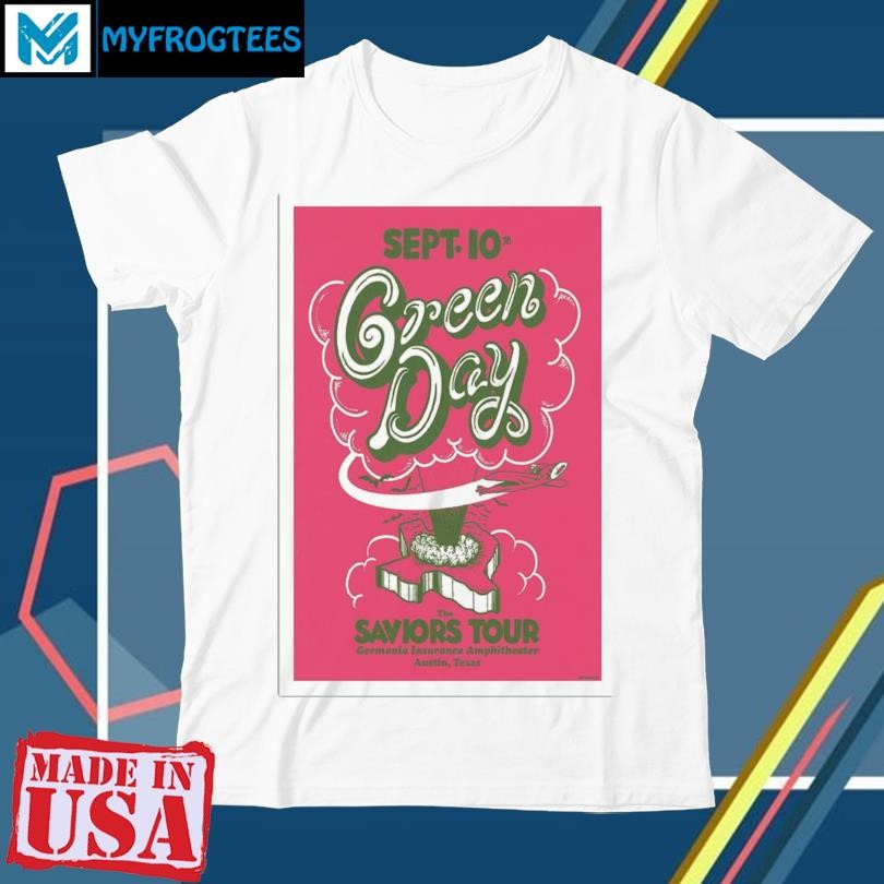 Green Day September 10, 2024 In Austin, TX Tour Poster shirt