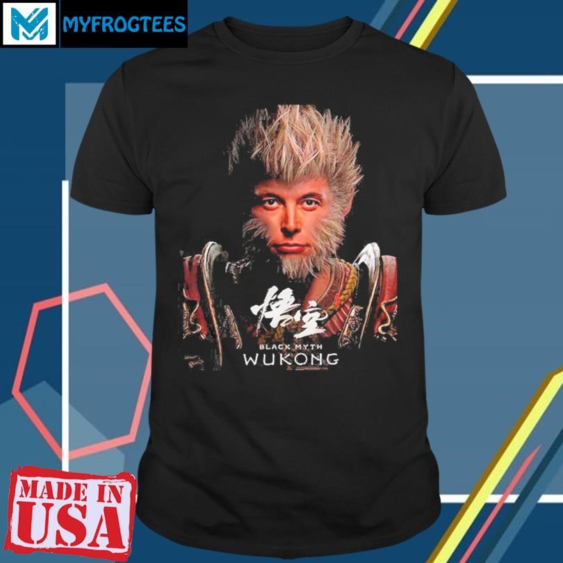 Impressive AAA Game From China Black Myth Wukong But AI Faceswap For Elon Musk Merchandise T-Shirt