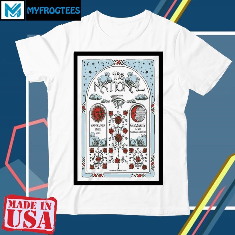 Official The National September 29 2024 Granary Live Salt Lake City, UT Show Poster T-Shirt