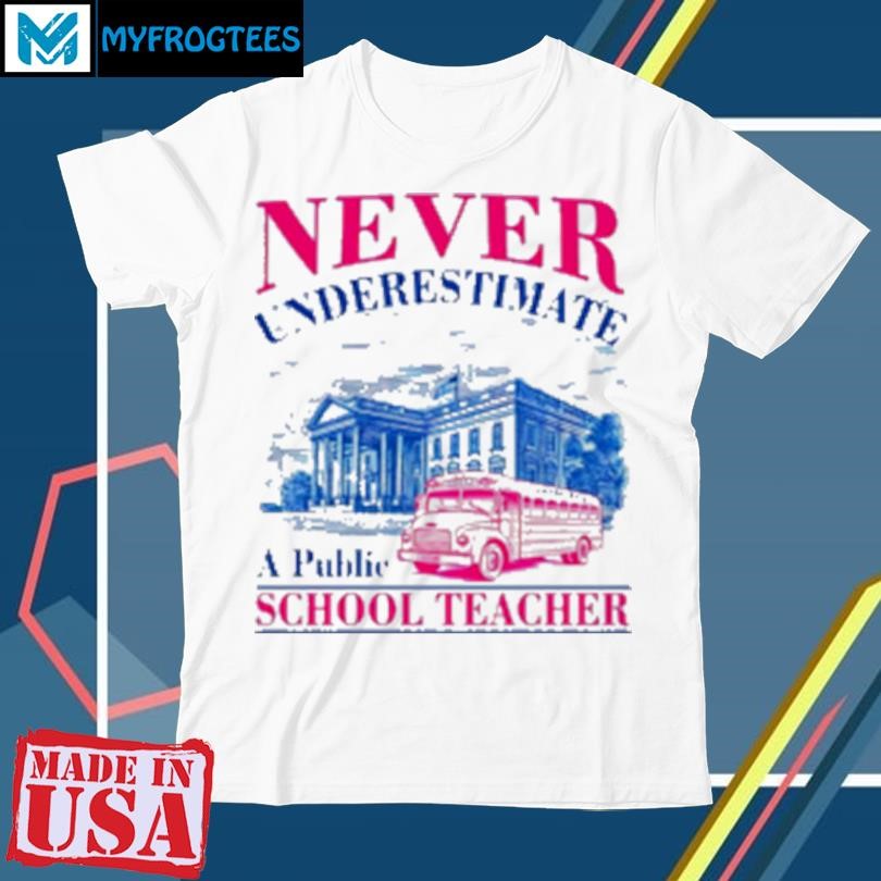 Tim Walz Never Underestimate A Public School Teacher White House Retro T-Shirt