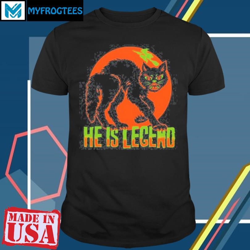 Awesome He Is Legend Spooky Cat 2024 Shirt