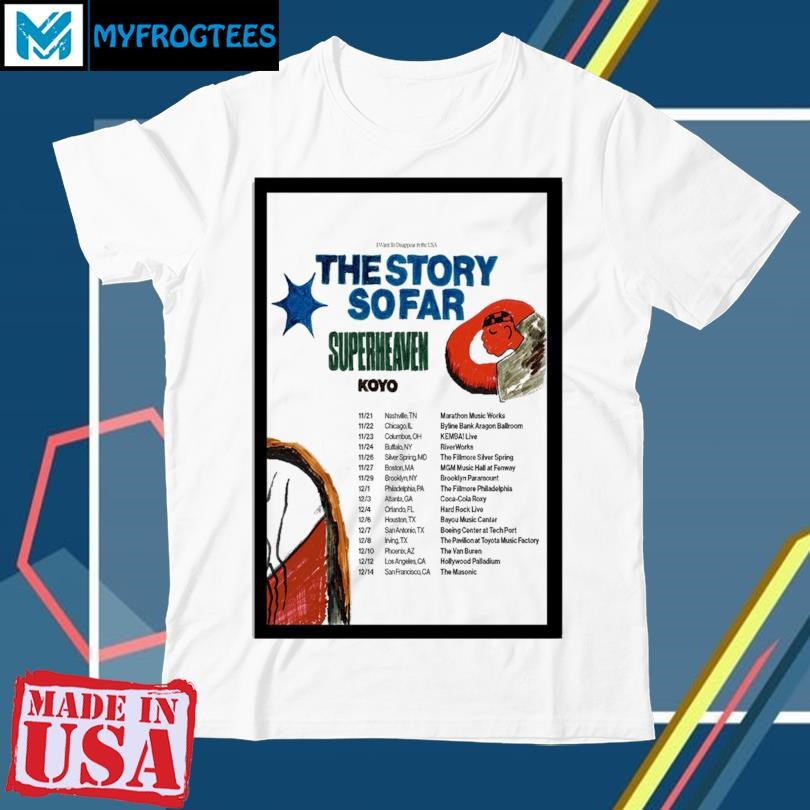 Awesome The Story So Far Fall Tour 2024 Poster shirt