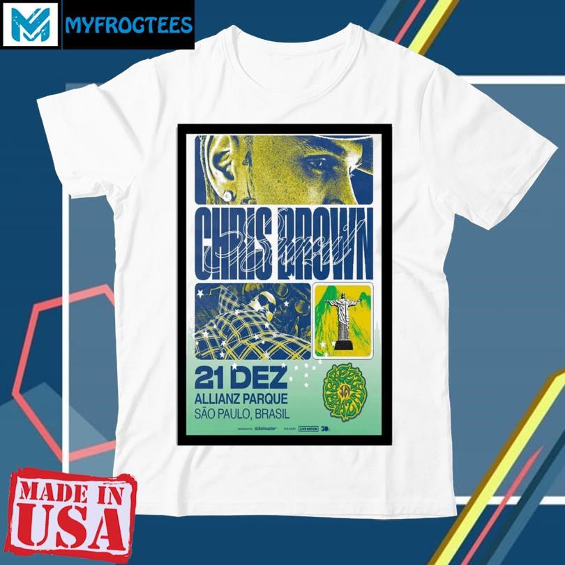 Chris Brown Sao Paolo, Brazil December 21St 2024 Tour Poster shirt