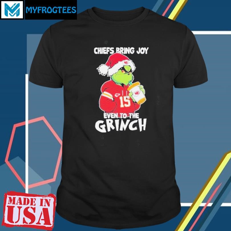 Funny Chiefs Bring Joy Even To The Grinch X Kansas City Chiefs Christmas Shirt