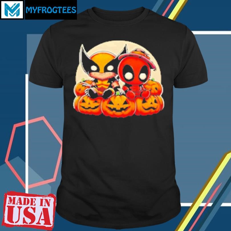 Funny Deadpool and Wolverine Cute Halloween T-Shirt