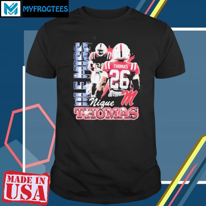 Funny Domonique Thomas Ole Miss Rebels 90s Graphic t shirt