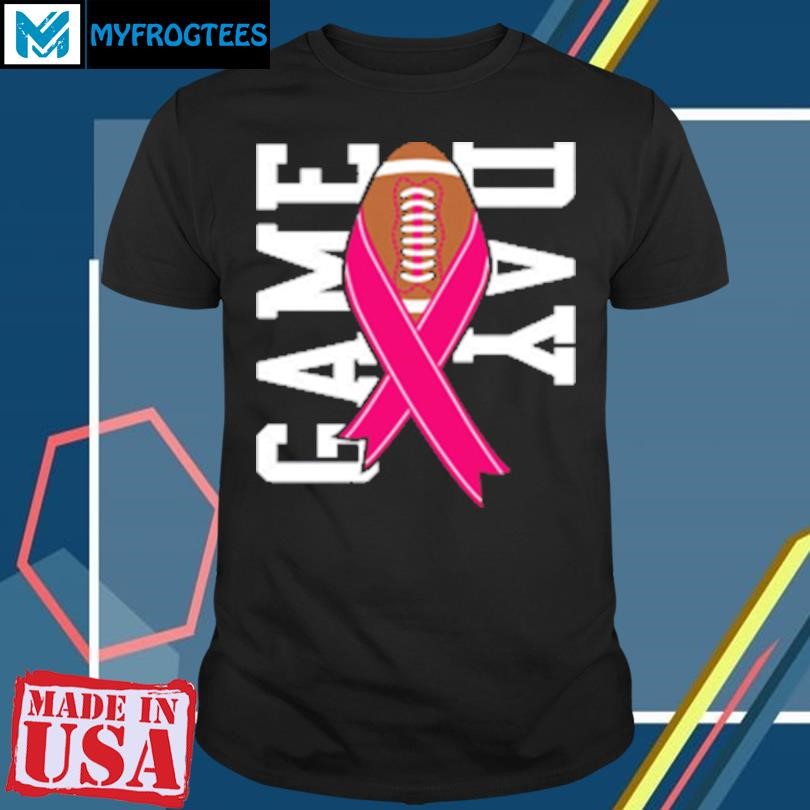 Funny Game Day Football Breast Cancer Awareness T-Shirt