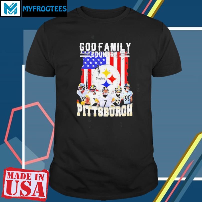 Funny God family Country Pittsburgh Steelers American flag shirt