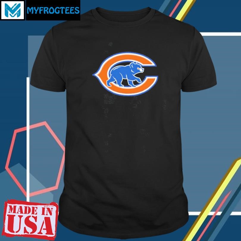 Funny NFL x MLB Chicago Bears X Chicago Cubs Logo Mash Shirt