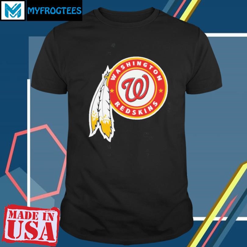 Funny NFL x MLB Washington Redskins X Washington Nationals Logo Mash Shirt