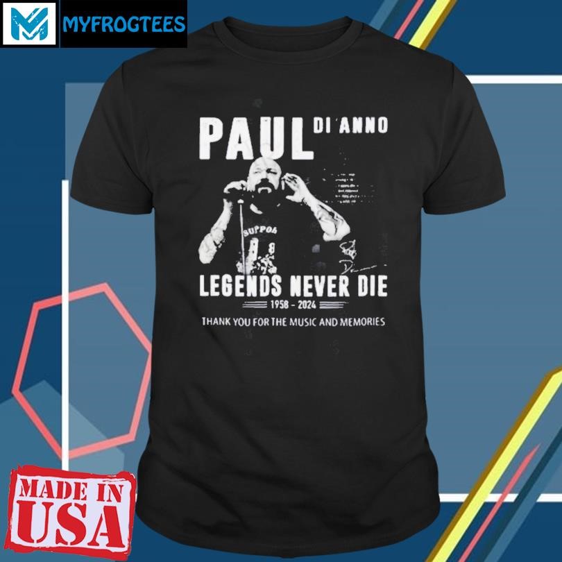 Funny Paul Di’Anno Legends Never Die 1958 2024 Thank You For The Music And Memories T Shirt