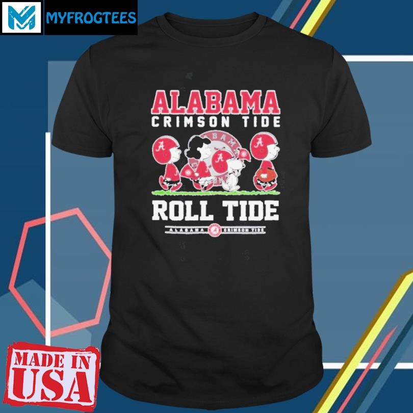 Funny Peanuts Characters X Alabama Crimson Tide Roll Tide Shirt