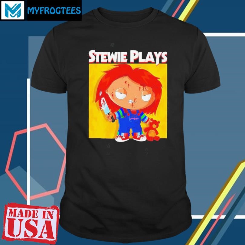 Funny Stewie plays Chucky bloody shirt