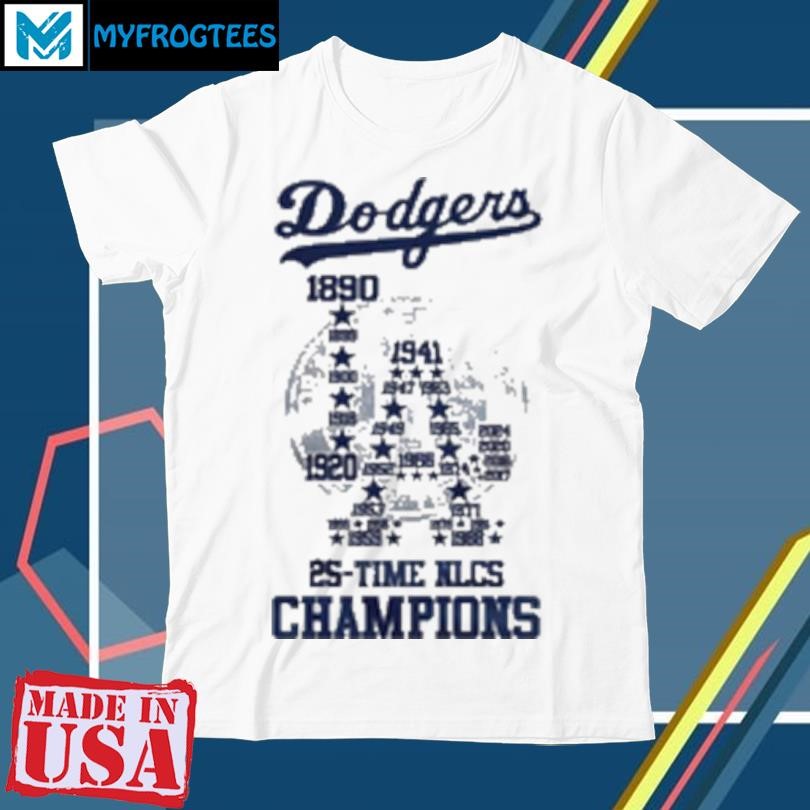 Funny The Dodgers 25 Time NLCS Champions T-Shirt