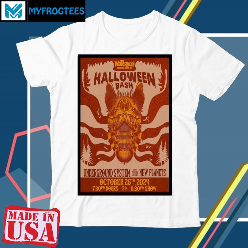 Halloween Bash Oct 26, 2024 Waterhole Saranac Lake, NY Event Poster shirt