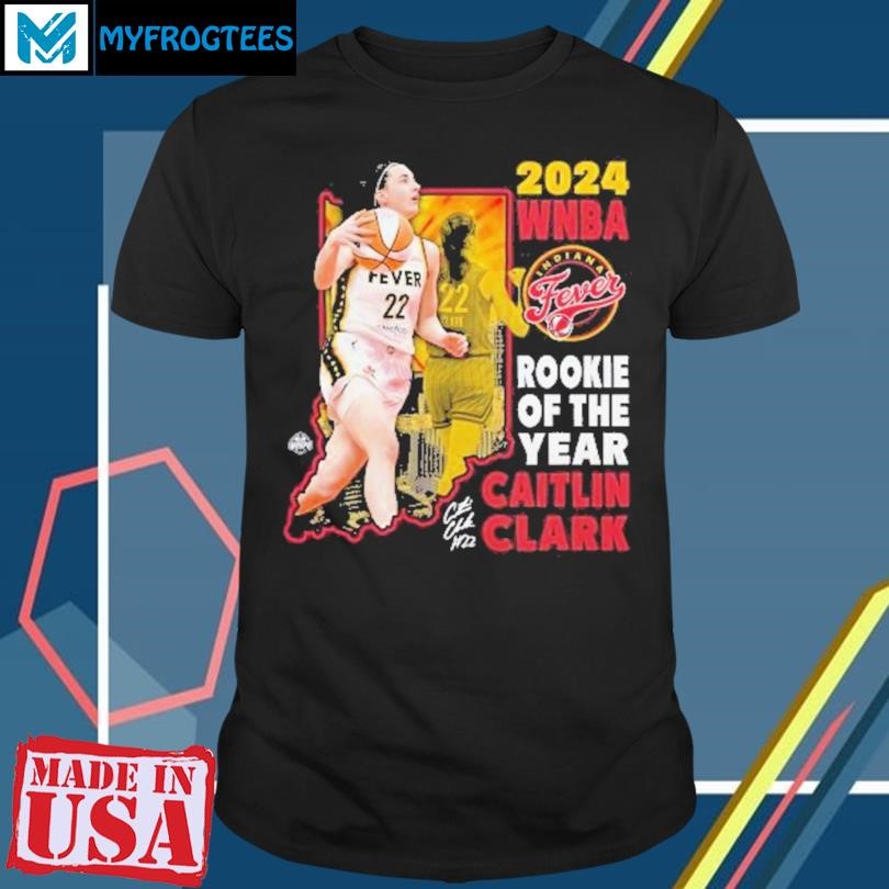 Official Caitlin Clark 22 From Indiana Fever Stadium Essentials 2024 WNBA Rookie Of The Year T-Shirt