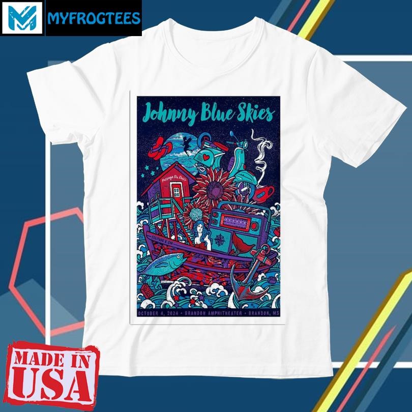 Official Johnny Blue Skies on, MS on Amphitheater October 4 2024 Concert Poster shirt