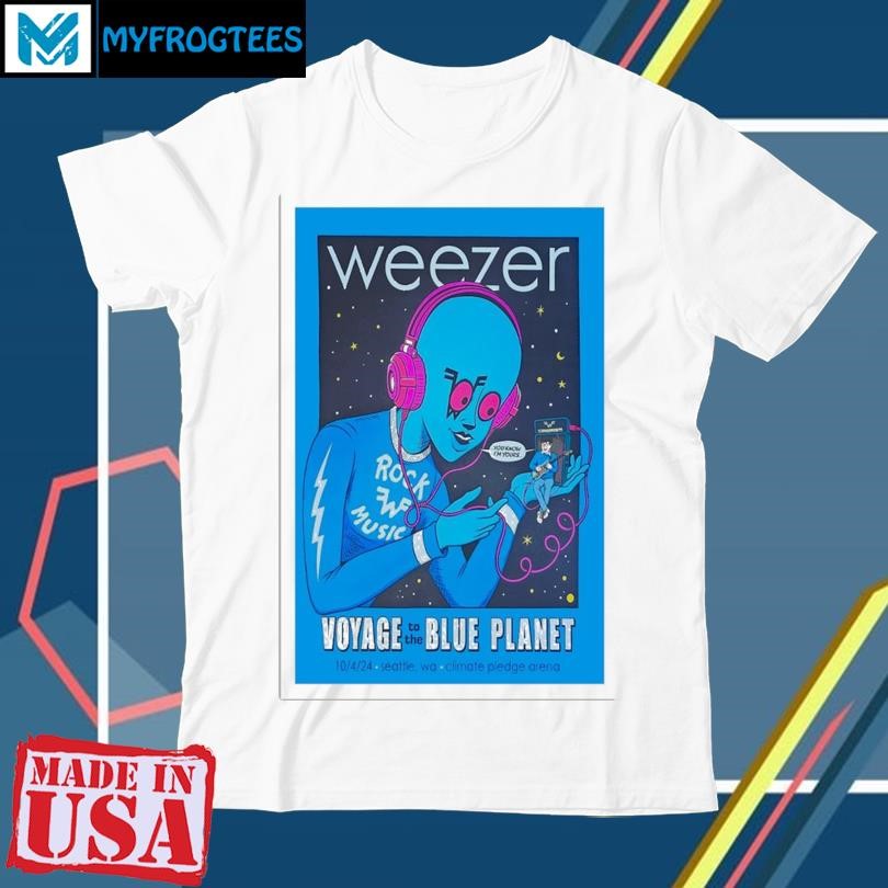 Official Weezer On Oct 4 2024 Climate Pledge Arena Seattle WA Poster shirt