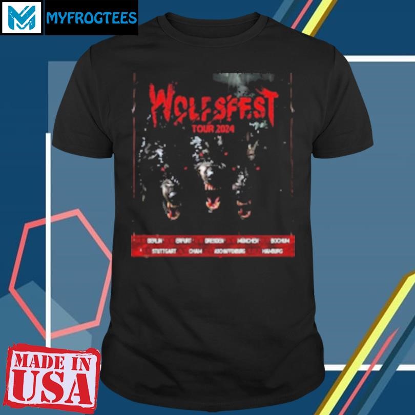 Official Wolfsfest From Hell 5 October 2024 At Thuringia Germany Tour T-Shirt