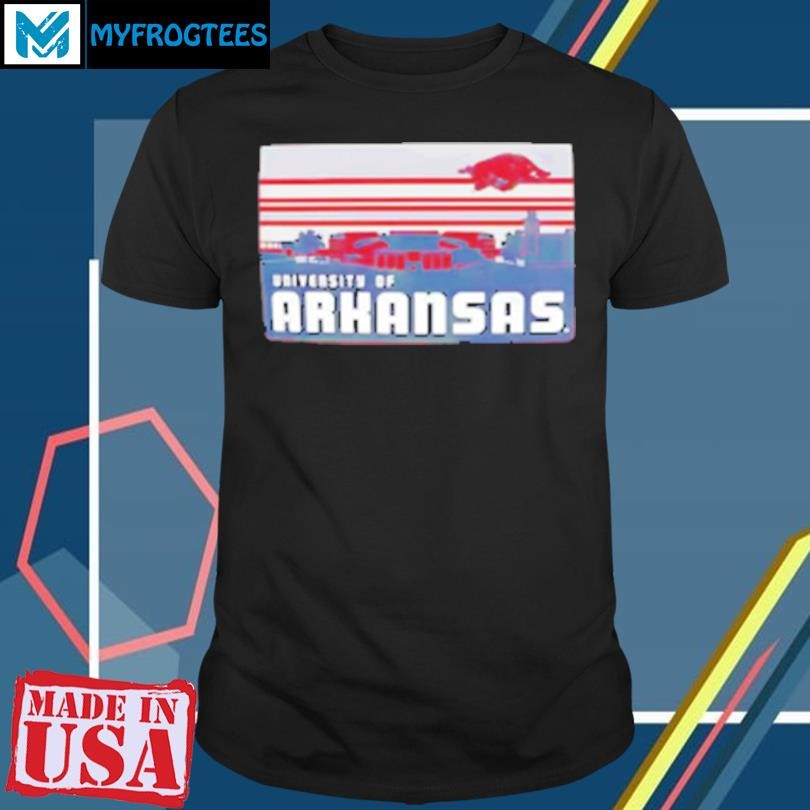 Original Arkansas Razorbacks University Campus Skyline Retro T-Shirt