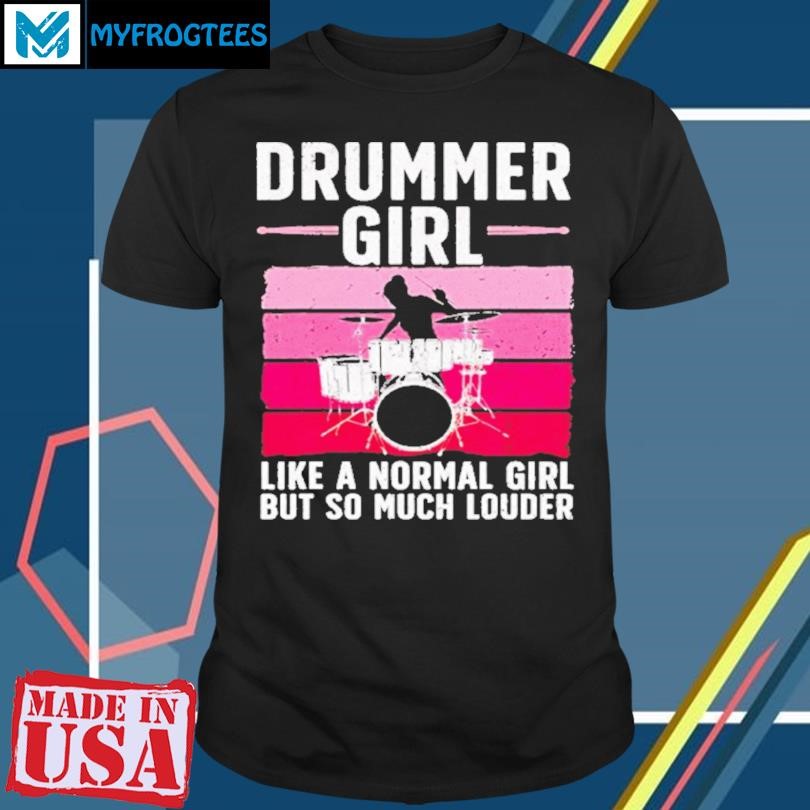 Original Best Drums For Women Drummer Music Band Drum Musician Retro T-Shirt