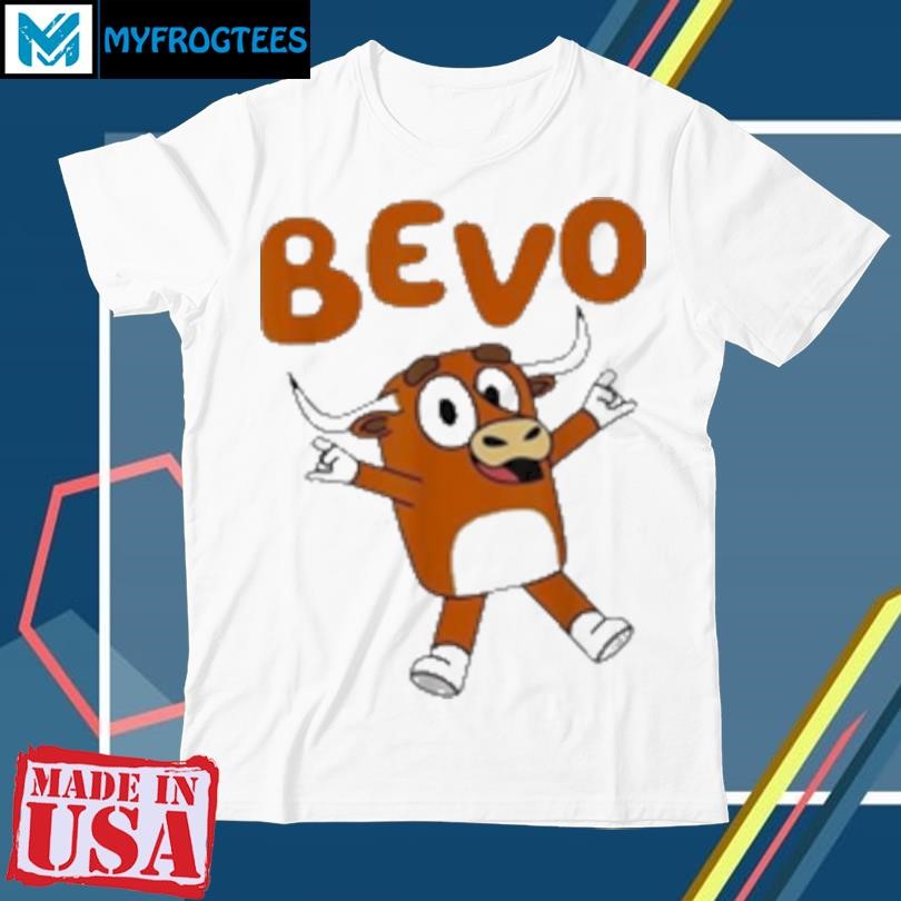 Original Bevo Texas Longhorn Bull Cartoon Bluey T-Shirt