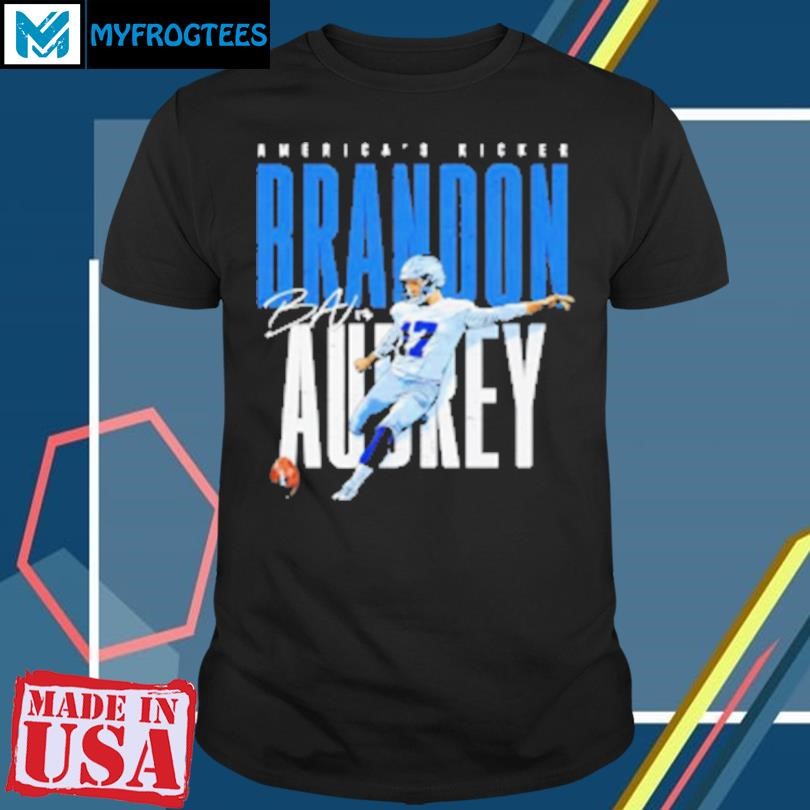 Original Brandon Aubrey Dallas America's Kicker Football Signature T-Shirt