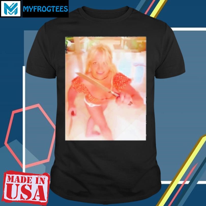 Original Britney Spears Dances While Holding Knives Picture T-Shirt