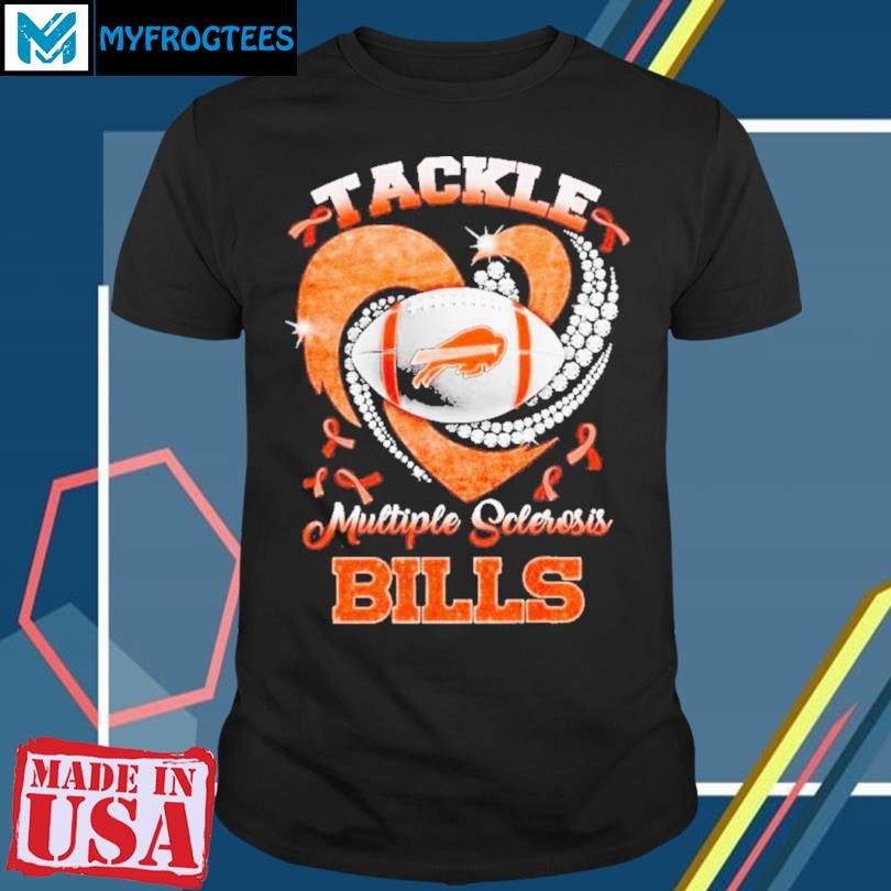 Original Buffalo Bills tackle multiple sclerosis diamond heart T-Shirt