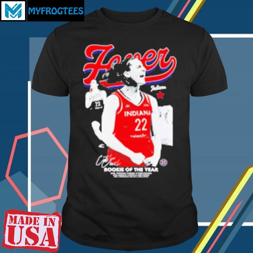 Original Caitlin Clark Indiana Fever Rookie Of The Year Signature T-Shirt