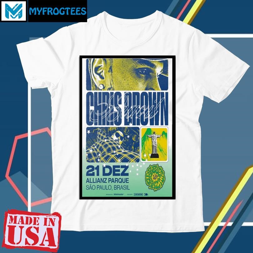 Original Chris Brown December 21st 2024 Allianz Parque in São Paulo, Brazil Poster shirt