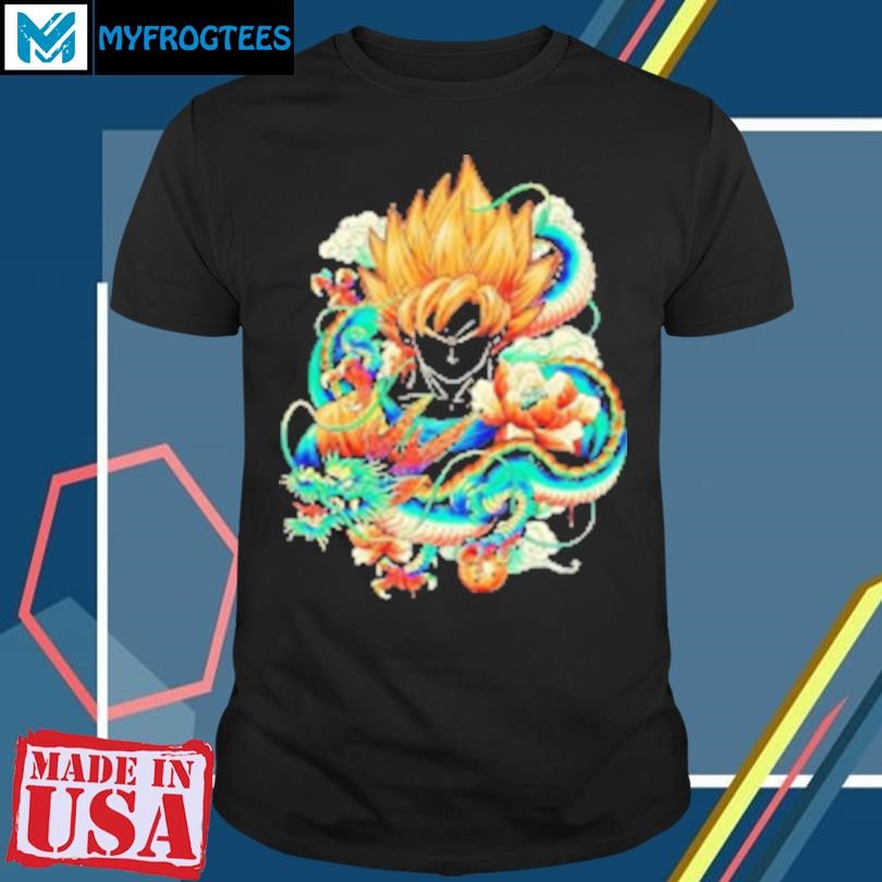 Original Colorful Dragon Songoku Design T-Shirt